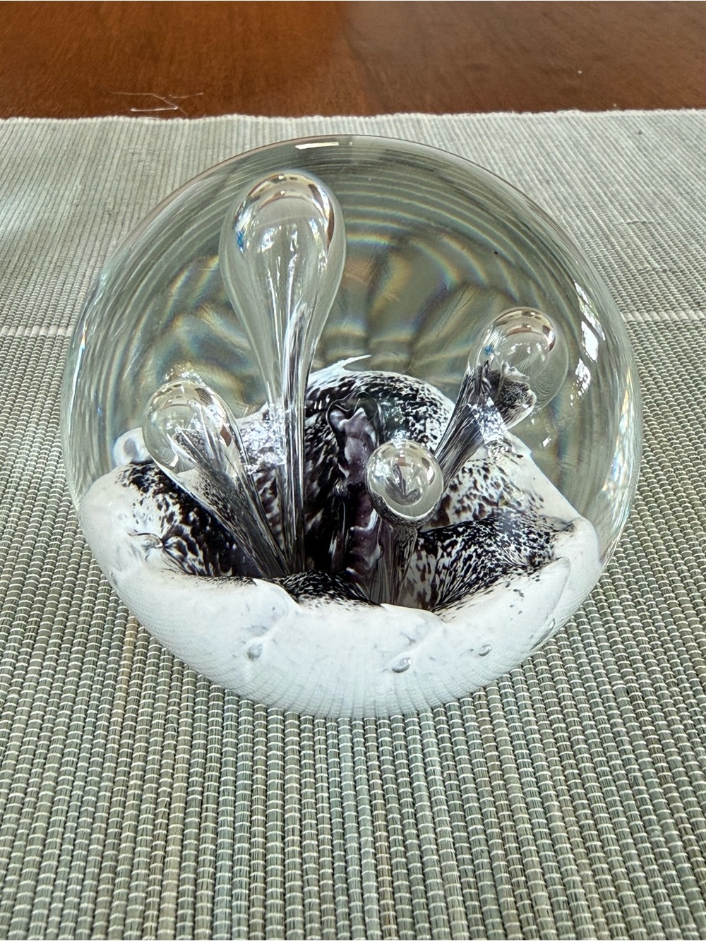 Vintage Caithness Glass "Moonflower" Paperweight — Handcrafted in Scotland